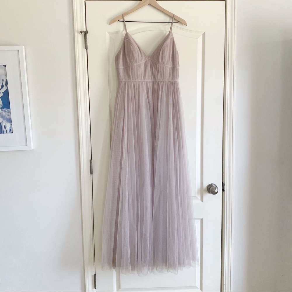 JENNY YOO Ali Tulle Bridesmaid Dress Vintage Lilac size 10 - Picture 3 of 12